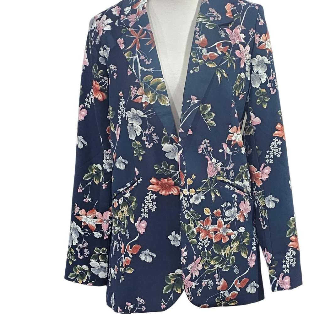 Cynthia Rowley Womens‎ Size S Open Front Multicolor Floral Blazer